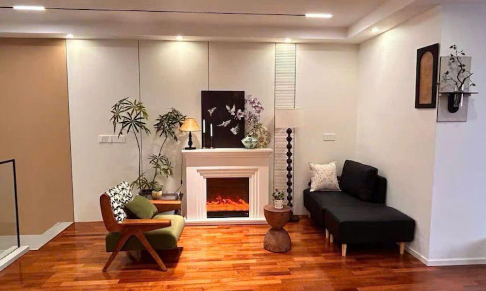 Hiệu ứng ngọn lửa chân thực của lò sưởi trang trí 3D Glamore