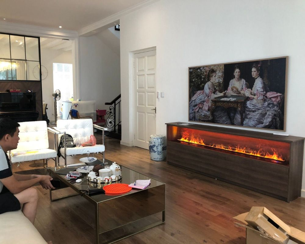 Kỹ thuật lắp đặt lò sưởi giả trang trí phòng khách