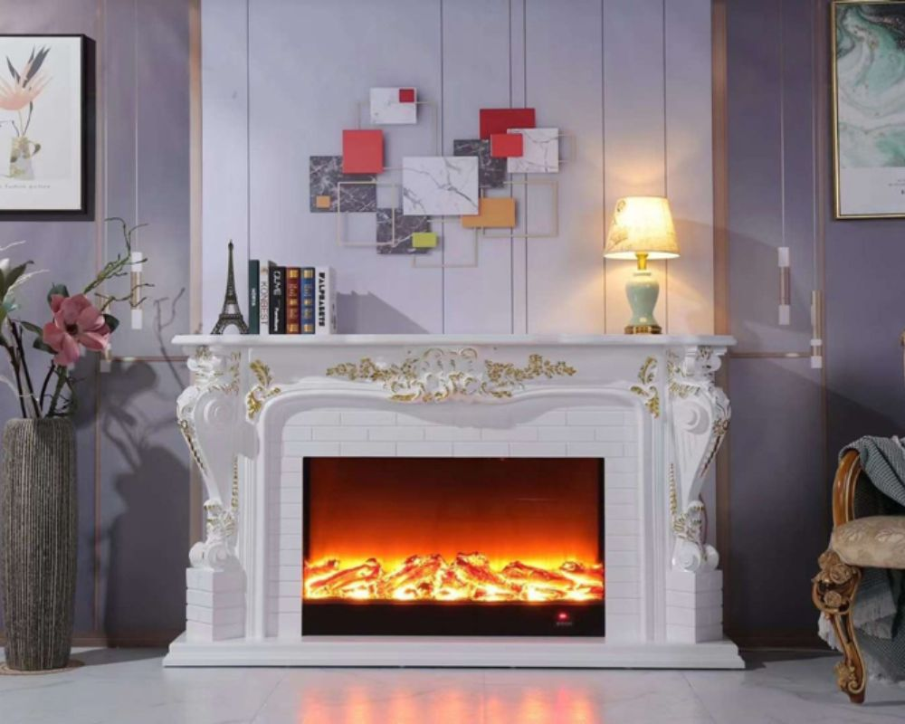 Lò sưởi giả trang trí 3D công nghệ đèn LED tạo hiệu ứng ngọn lửa sâu