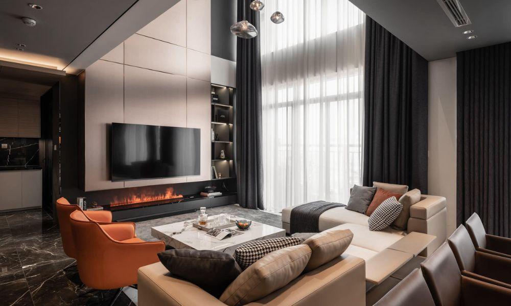 Thi công lò sưởi trang trí 4D cho biệt thự