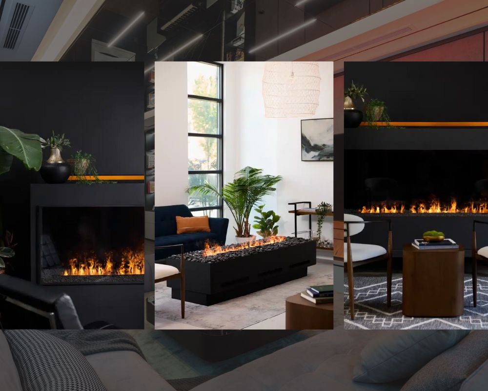 Thiết kế lò sưởi giả 4d cho biệt thự hiện đại.